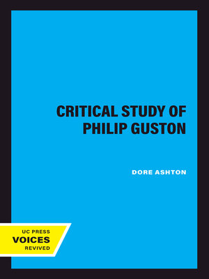 cover image of A Critical Study of Philip Guston